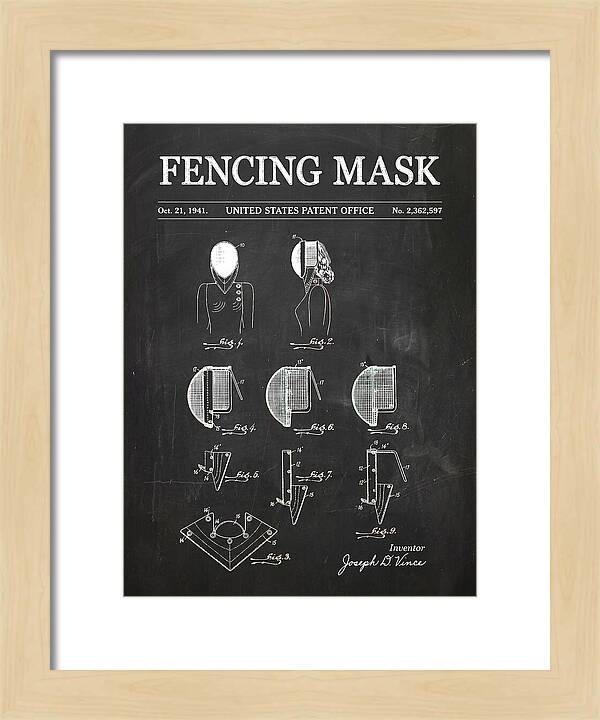 Fencing Mask Chalkboard Patent Us2362597a