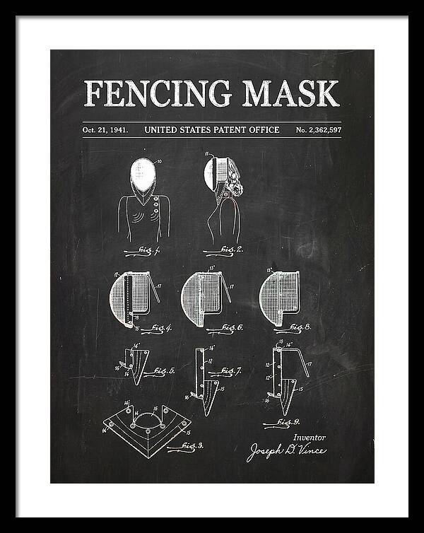 Fencing Mask Chalkboard Patent Us2362597a