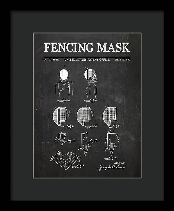 Fencing Mask Chalkboard Patent Us2362597a