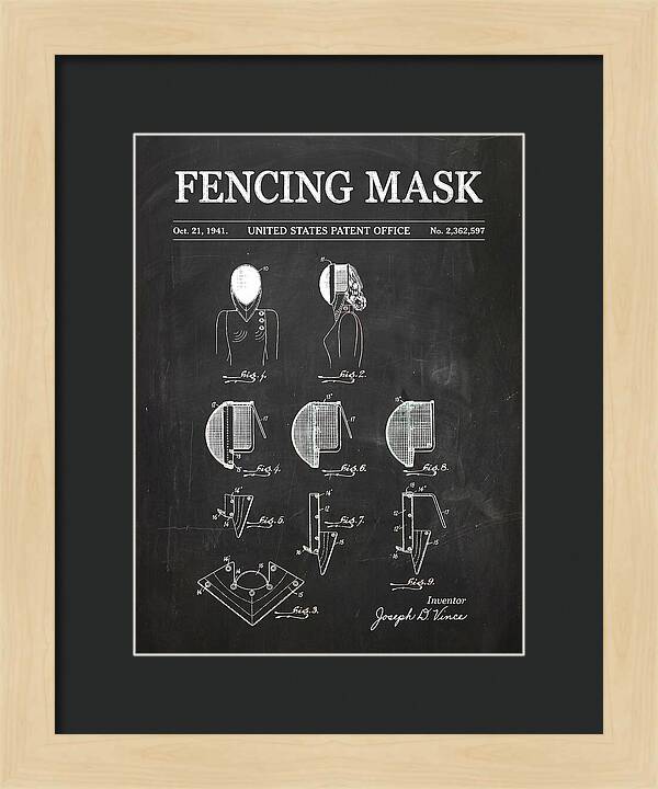 Fencing Mask Chalkboard Patent Us2362597a