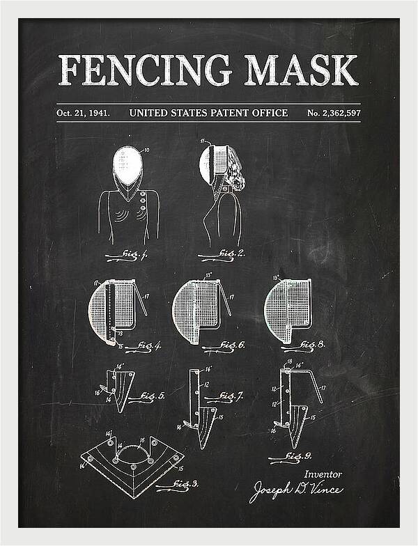 Fencing Mask Chalkboard Patent Us2362597a