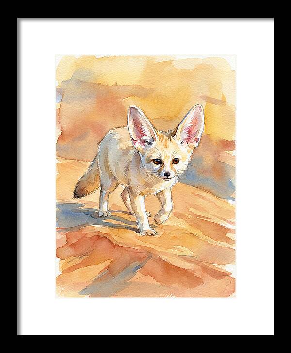 Fennec Fox In Desert Landscape