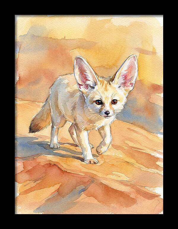Fennec Fox In Desert Landscape