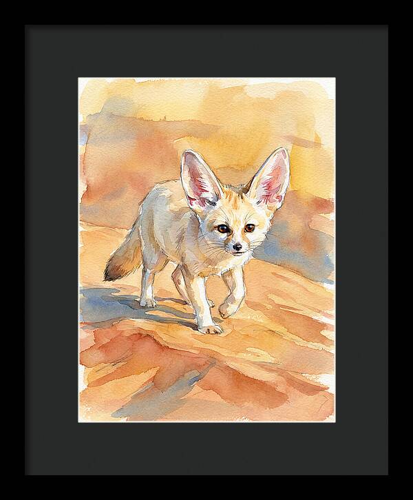 Fennec Fox In Desert Landscape