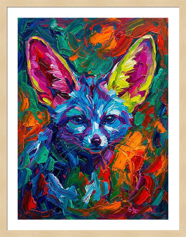 Fennec Fox In Vibrant Colors
