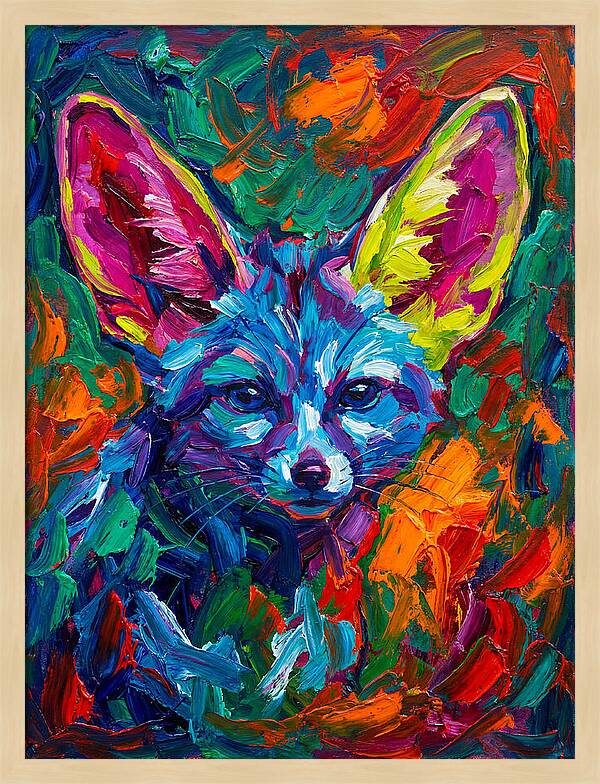 Fennec Fox In Vibrant Colors
