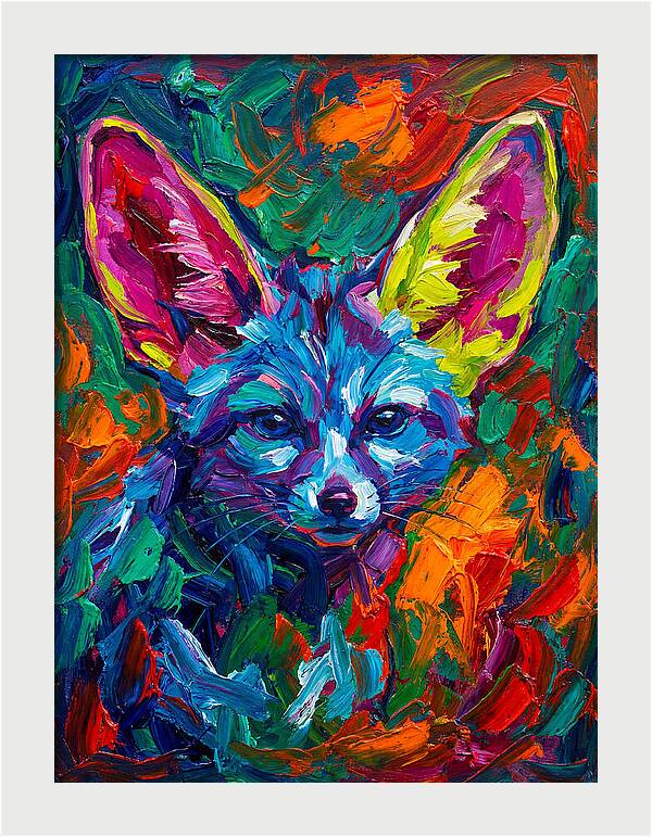 Fennec Fox In Vibrant Colors