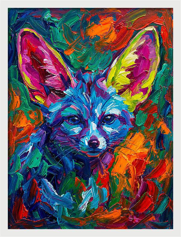Fennec Fox In Vibrant Colors