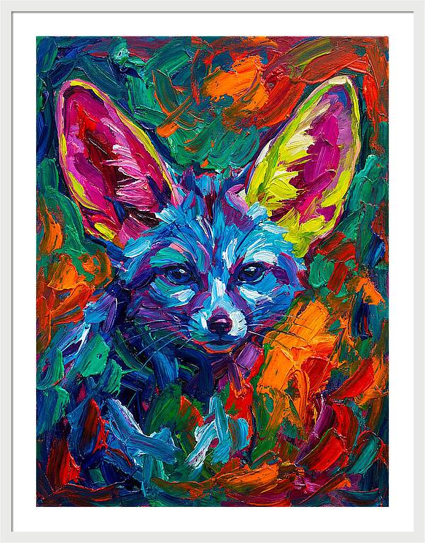 Fennec Fox In Vibrant Colors