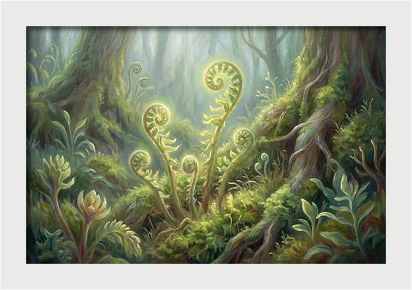 Fern Fronds In Forest