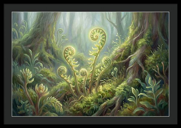 Fern Fronds In Forest