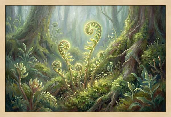 Fern Fronds In Forest