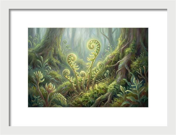 Fern Fronds In Forest