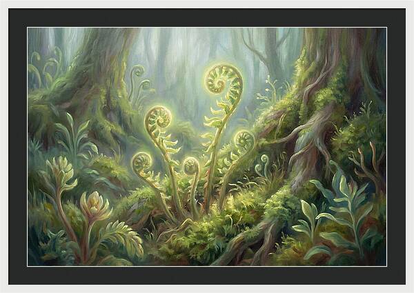 Fern Fronds In Forest