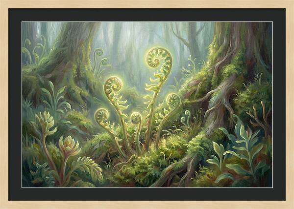 Fern Fronds In Forest