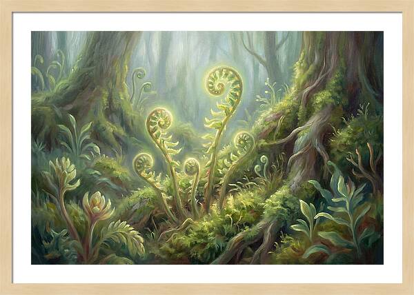 Fern Fronds In Forest