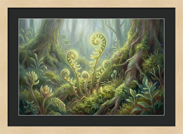 Fern Fronds In Forest