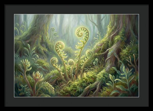 Fern Fronds In Forest