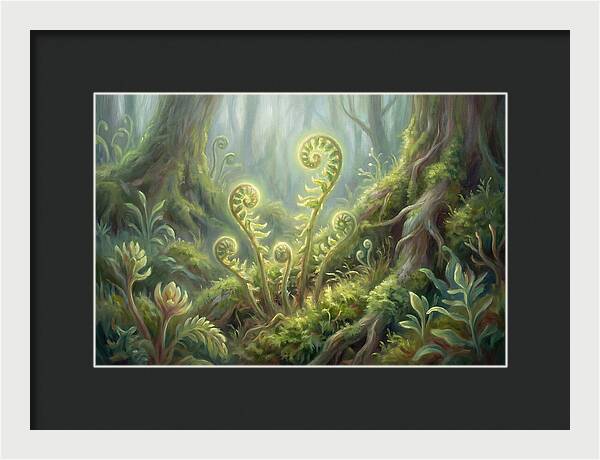 Fern Fronds In Forest
