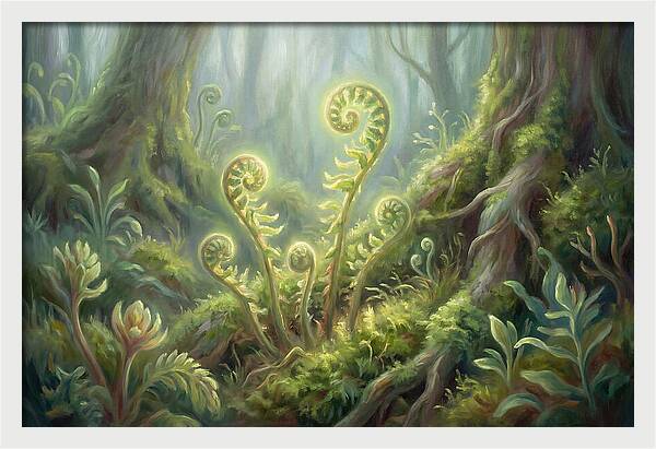 Fern Fronds In Forest