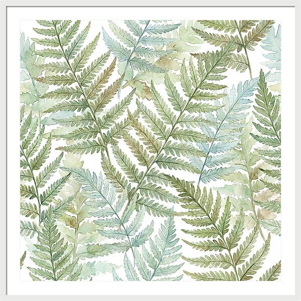 Fern Fronds Watercolor Delight