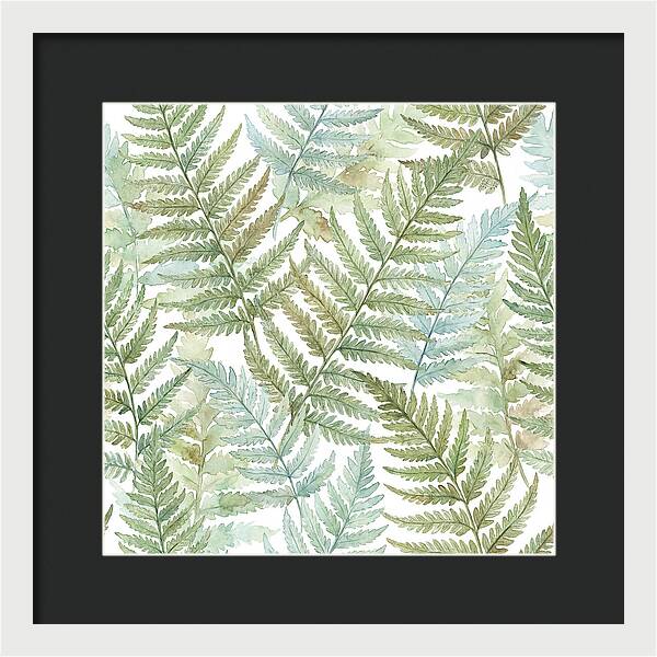 Fern Fronds Watercolor Delight