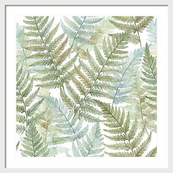 Fern Fronds Watercolor Delight