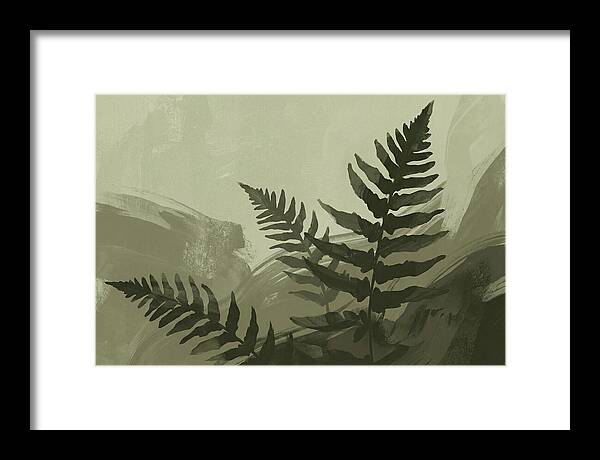 Fern Silhouettes Against Soft Background