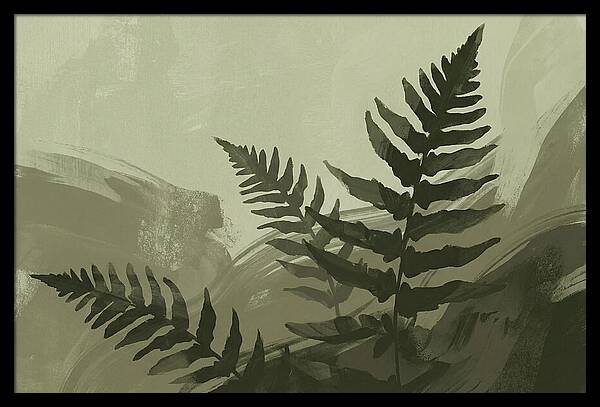 Fern Silhouettes Against Soft Background