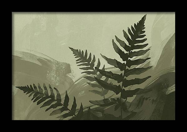 Fern Silhouettes Against Soft Background