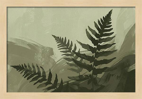 Fern Silhouettes Against Soft Background