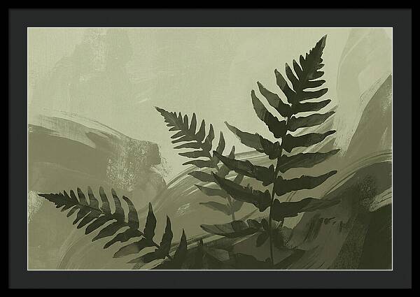 Fern Silhouettes Against Soft Background