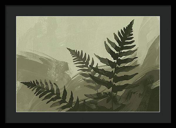 Fern Silhouettes Against Soft Background