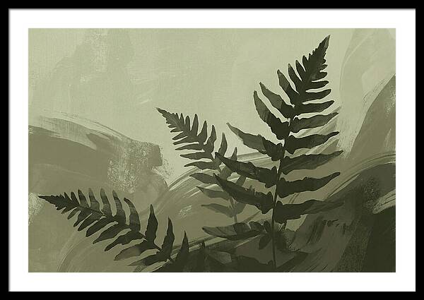 Fern Silhouettes Against Soft Background