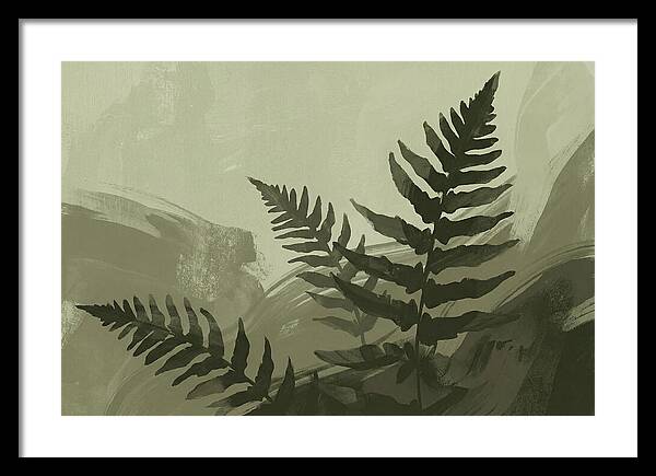 Fern Silhouettes Against Soft Background