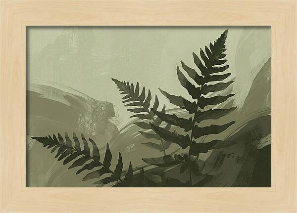 Fern Silhouettes Against Soft Background