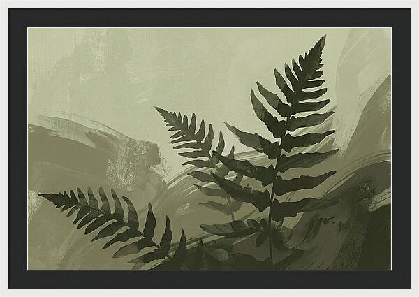 Fern Silhouettes Against Soft Background
