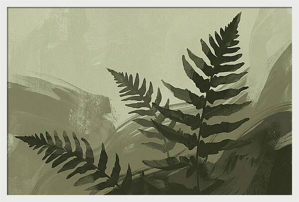 Fern Silhouettes Against Soft Background