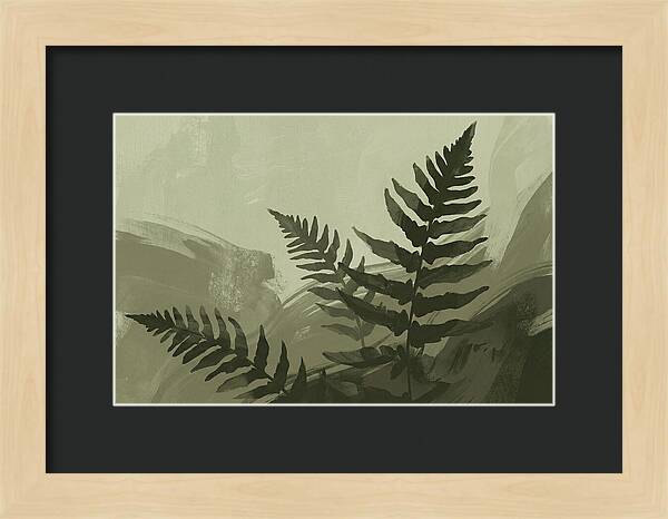 Fern Silhouettes Against Soft Background