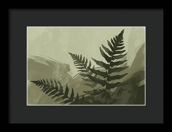 Fern Silhouettes Against Soft Background