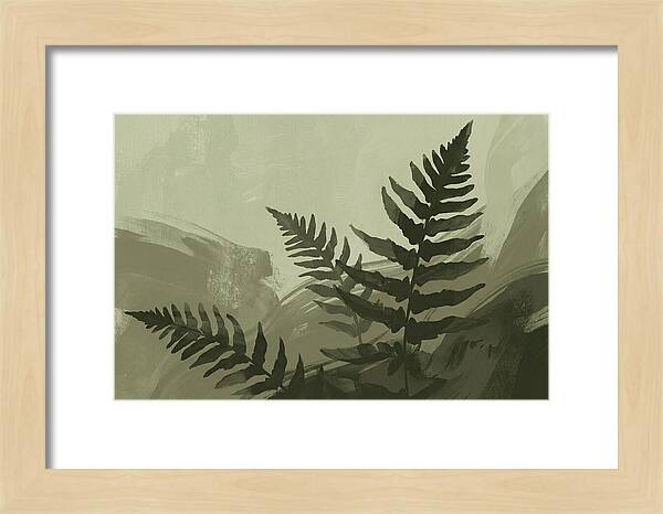 Fern Silhouettes Against Soft Background
