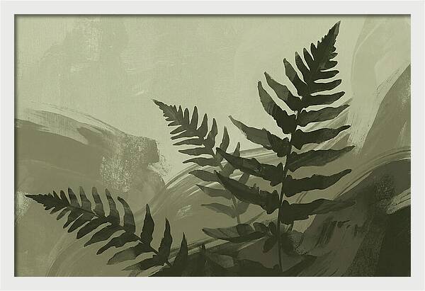 Fern Silhouettes Against Soft Background