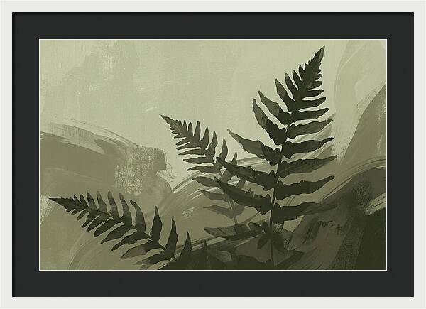 Fern Silhouettes Against Soft Background