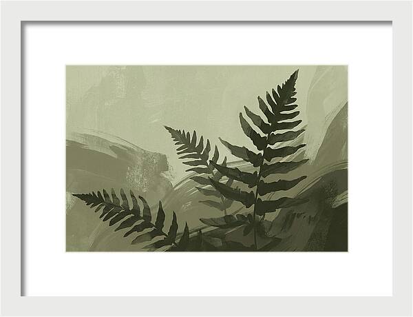 Fern Silhouettes Against Soft Background