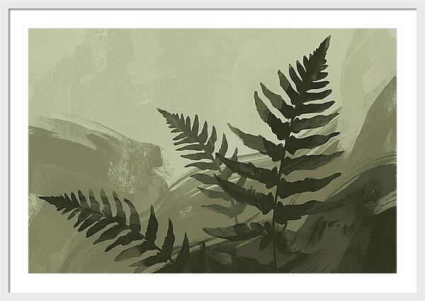 Fern Silhouettes Against Soft Background