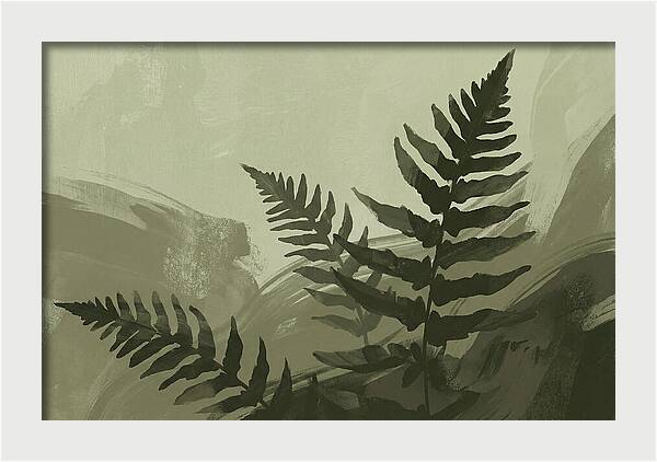 Fern Silhouettes Against Soft Background