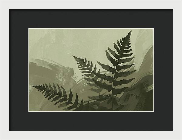 Fern Silhouettes Against Soft Background