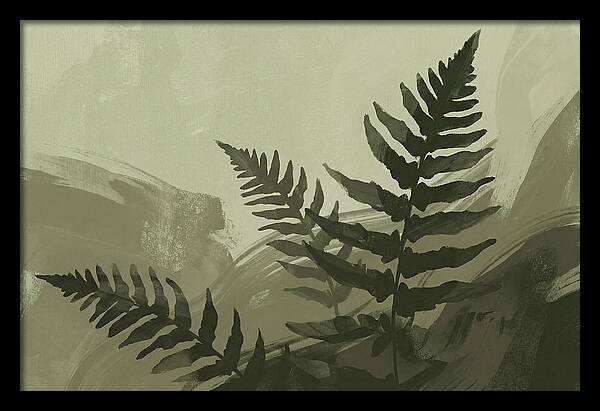 Fern Silhouettes Against Soft Background