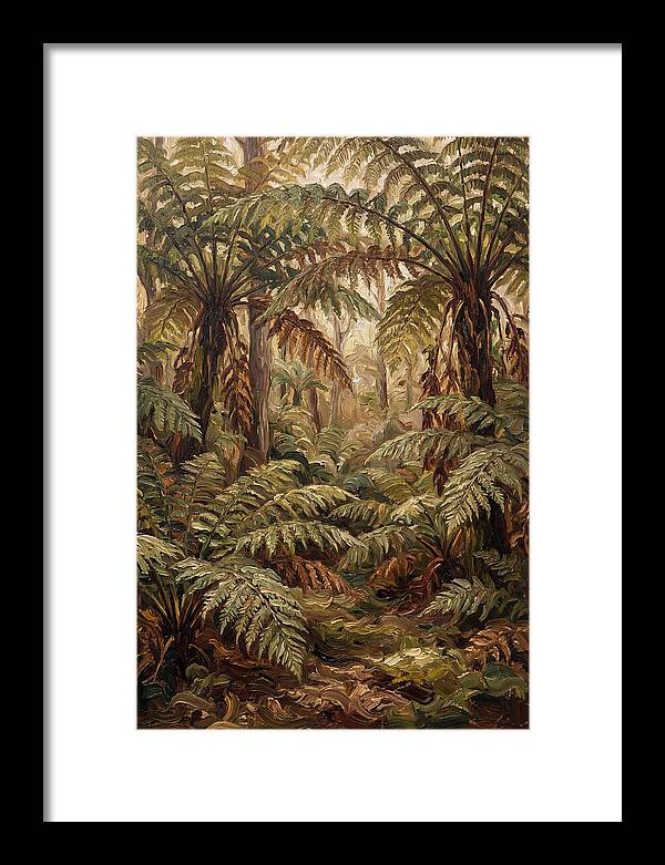 Fernery In Shaded Garden Corner