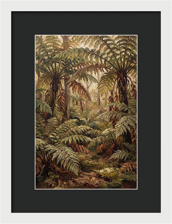 Fernery In Shaded Garden Corner
